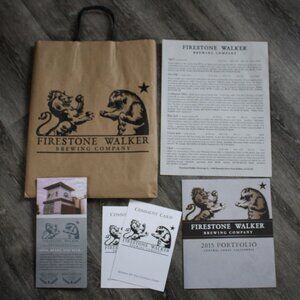 Firestone-Walker Brewing Company Bag Menu Ephemera Lot Breweriana Beer